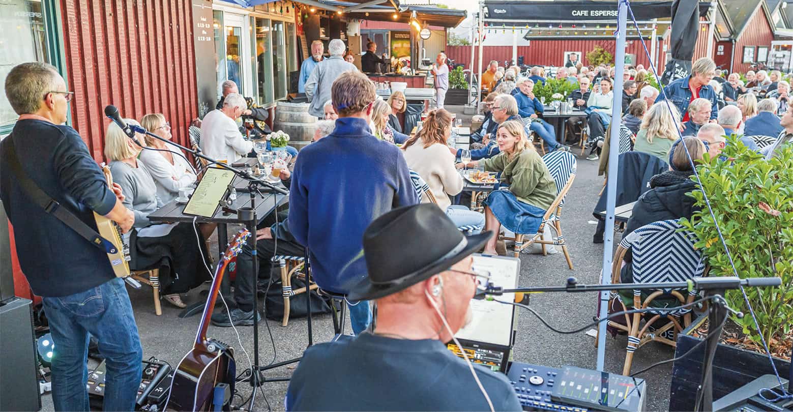 Hyggestemning på havnen