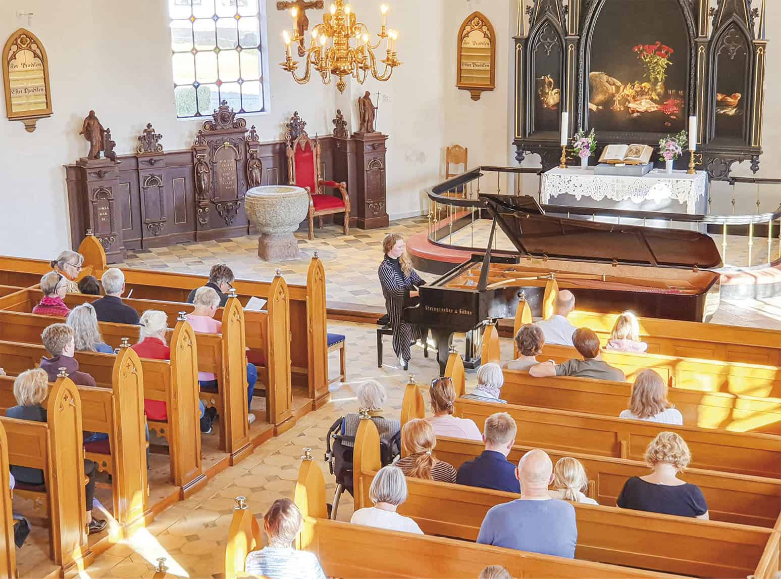 Lokalt musiktalent gav koncert i Store Magleby Kirke