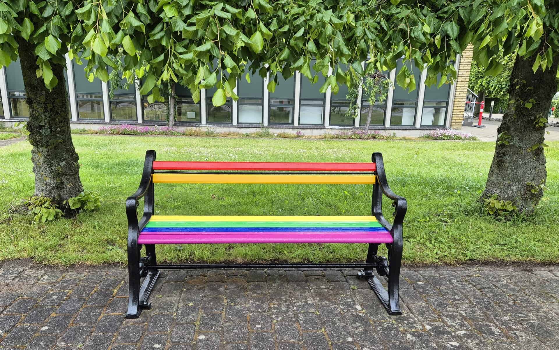 Regnbuebænk har givet hidsig debat: »Når der blæser store storme i verden, blæser det lidt med lokalt,« siger forsker