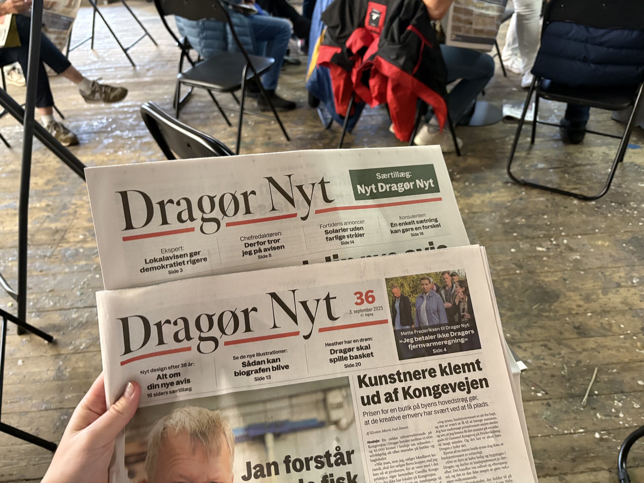 Avisuddeling i pausen