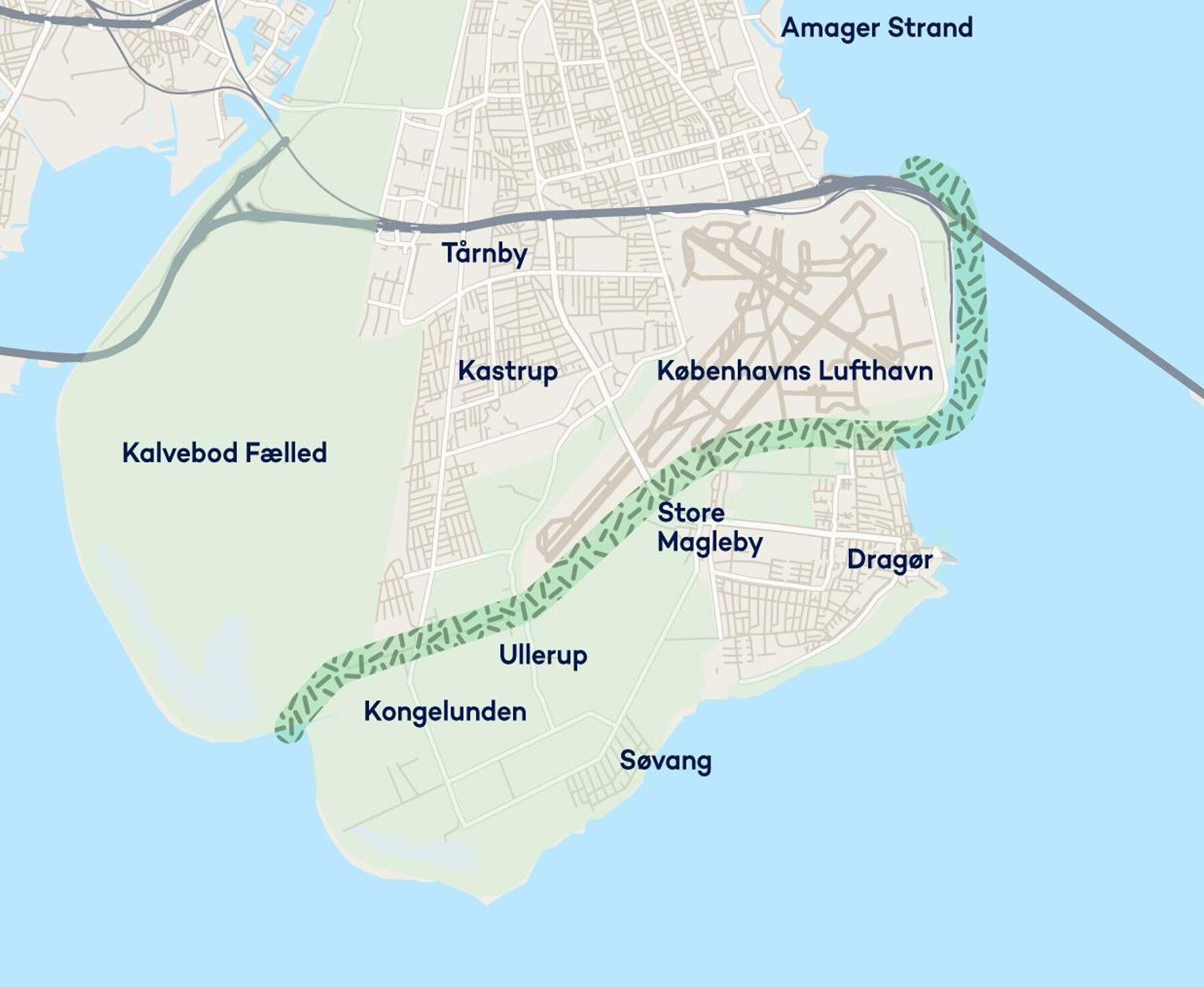 Lufthavnsdige giver bekymring for landskab, vandgennemstrømning og nyt erhvervsområde