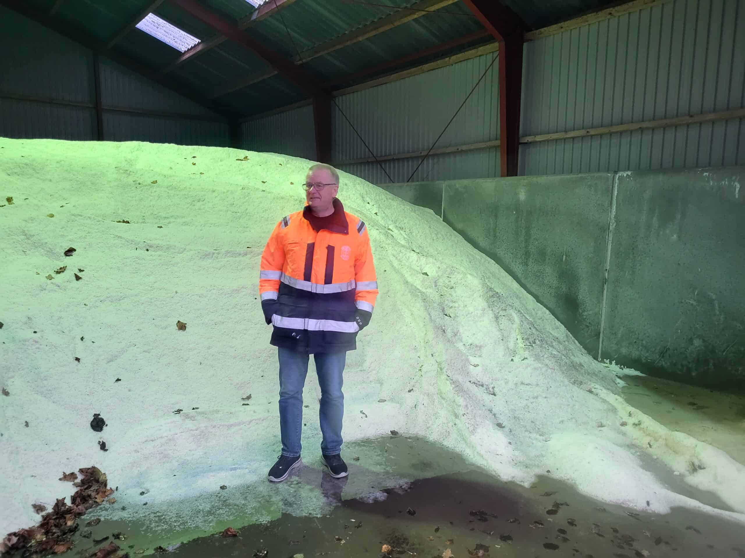 120 ton salt skal holde vejene farbare i den kommende tid